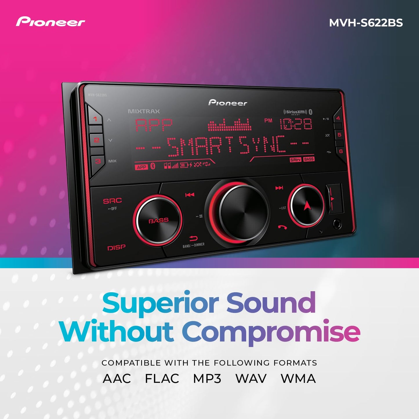 Double DIN Bluetooth Car Stereo with USB