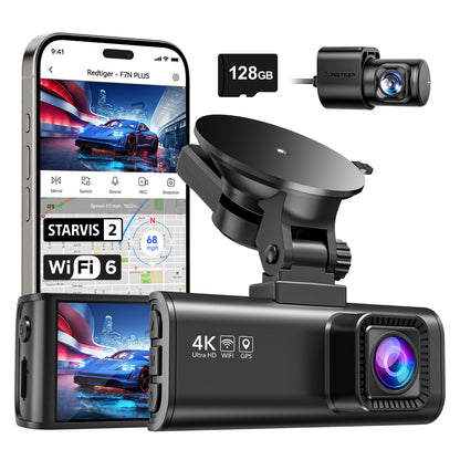4K Dual STARVIS 2 Front and Rear Dash Cam