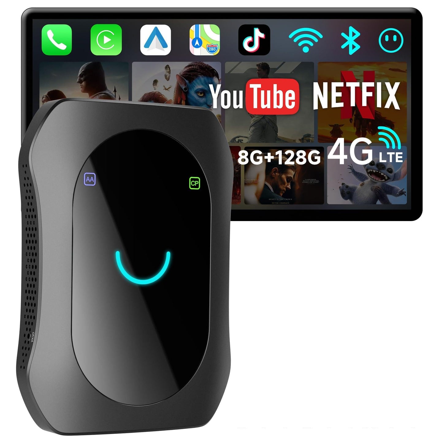 Wireless CarPlay AI Box with Media Apps