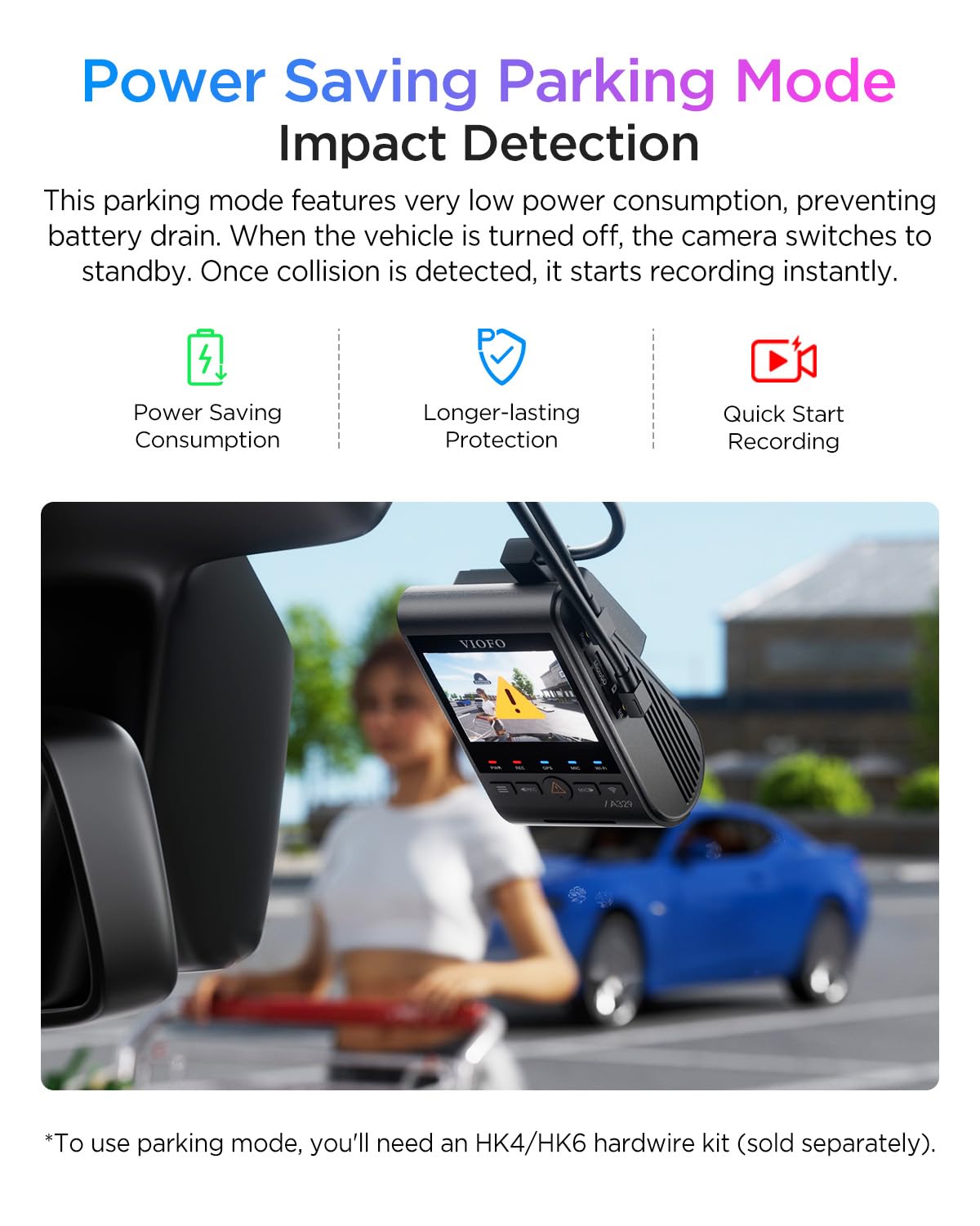 4K 60FPS Front and Rear Dash Cam