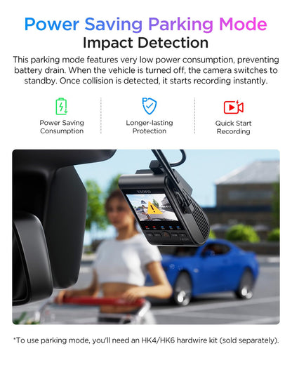 4K 60FPS Front and Rear Dash Cam