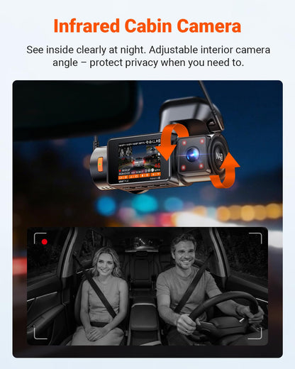 3-Channel STARVIS 2 WiFi Dash Cam with GPS