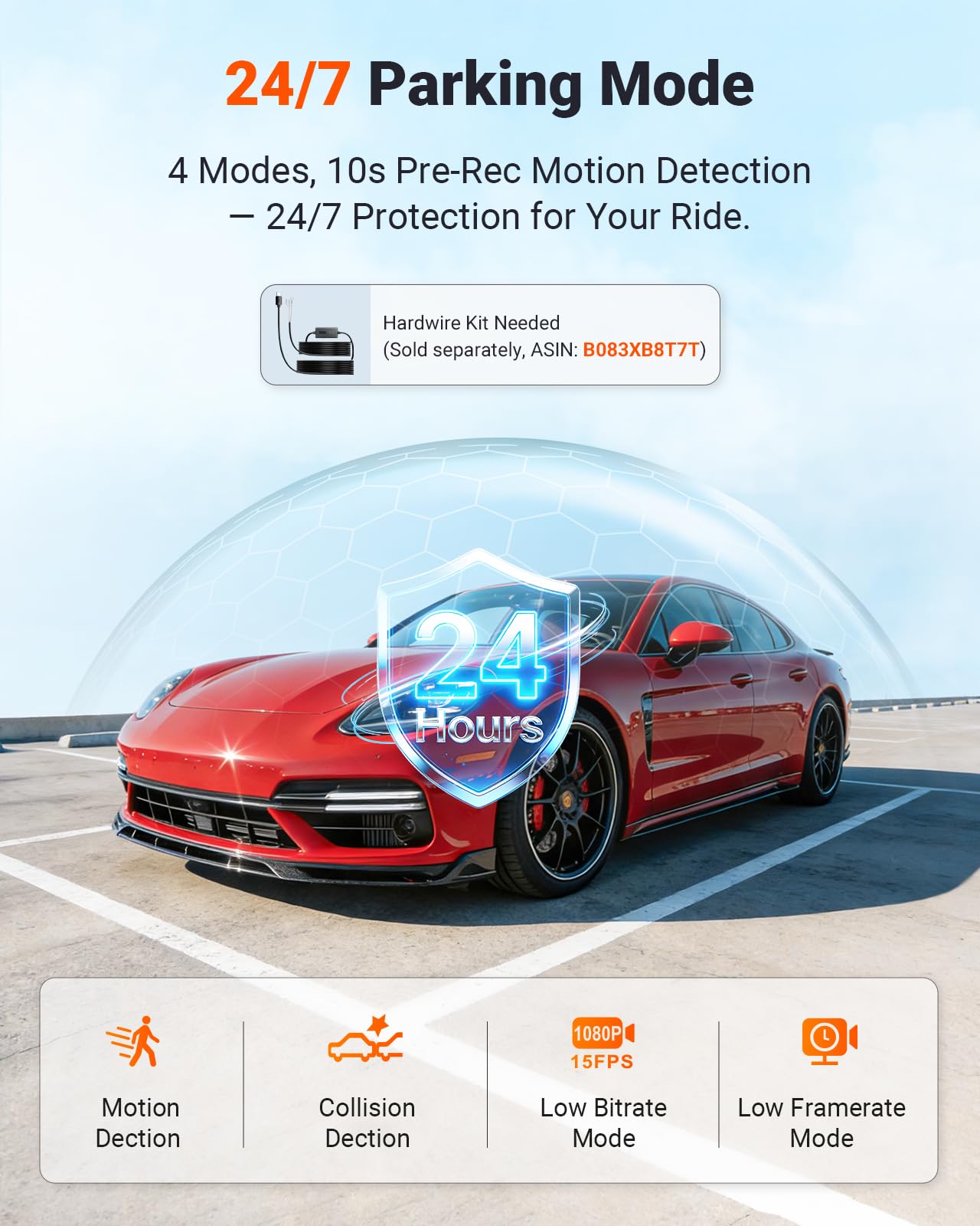 3-Channel STARVIS 2 WiFi Dash Cam with GPS