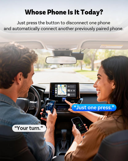 2-in-1 Wireless CarPlay & Android Auto Adapter