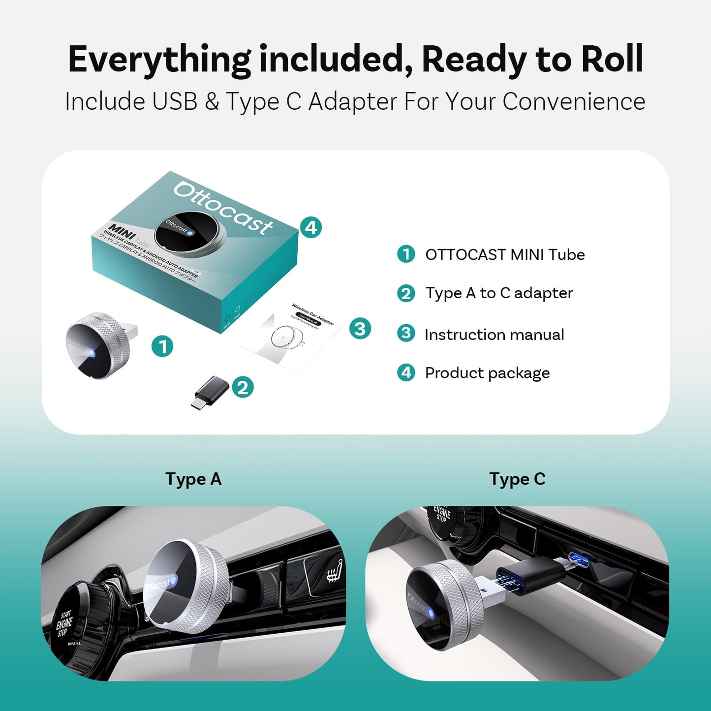 Wireless CarPlay & Android Auto Adapter