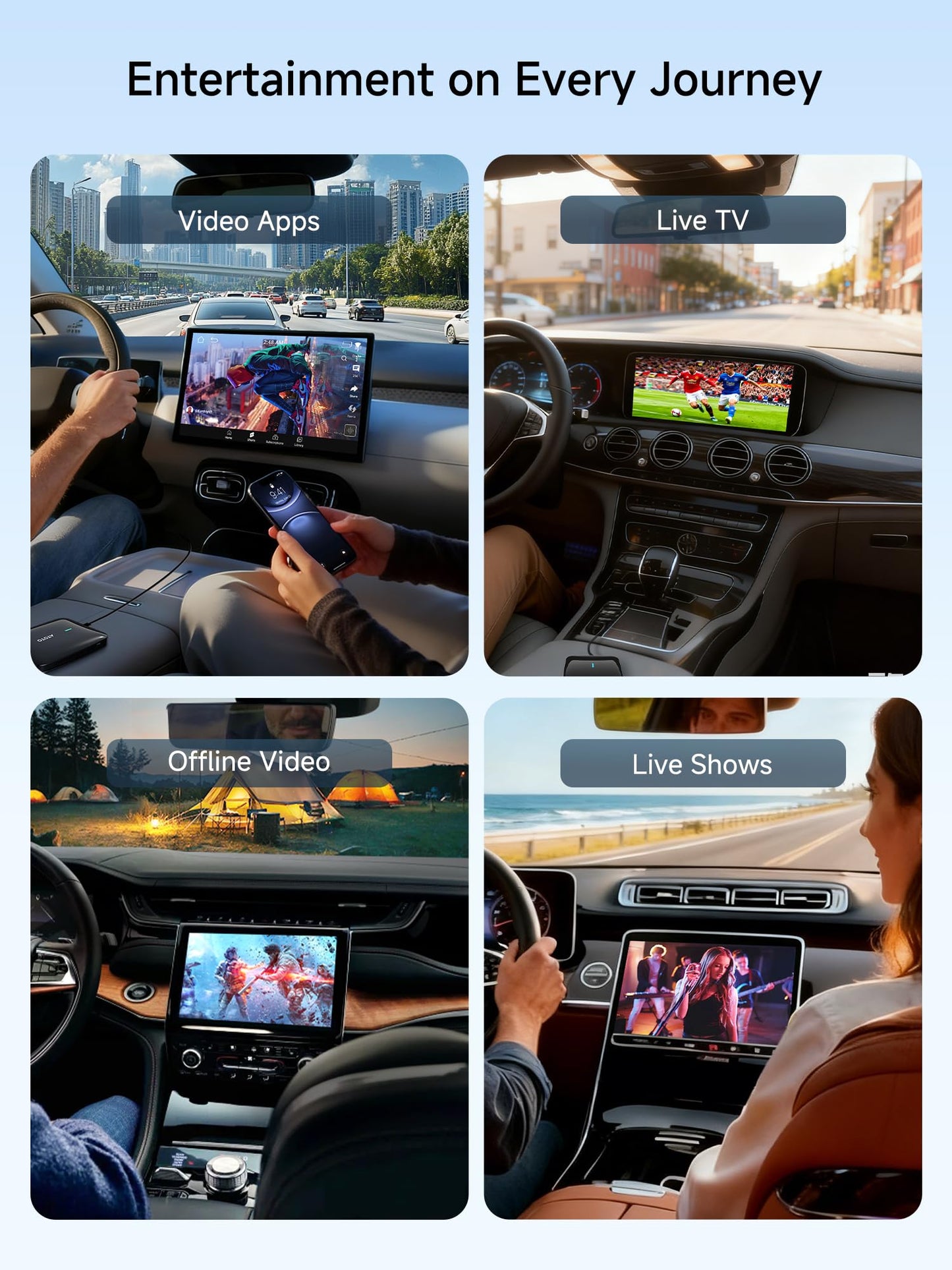 Wireless CarPlay AI Box with Media Apps