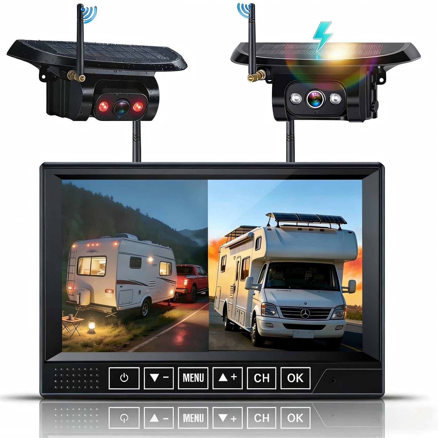 Pemacom Magnetic Solar Wireless Backup Camera