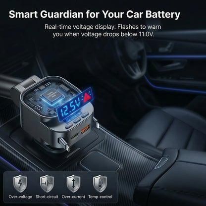 Bluetooth FM Transmitter with Fast Charger