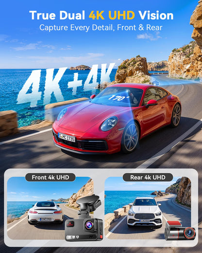 4K Dual Dash Cam with Night Vision