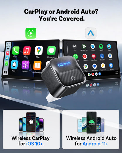 2-in-1 Wireless CarPlay & Android Auto Adapter