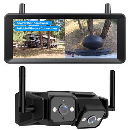 Solar Wireless Backup Camera with HD Monitor
