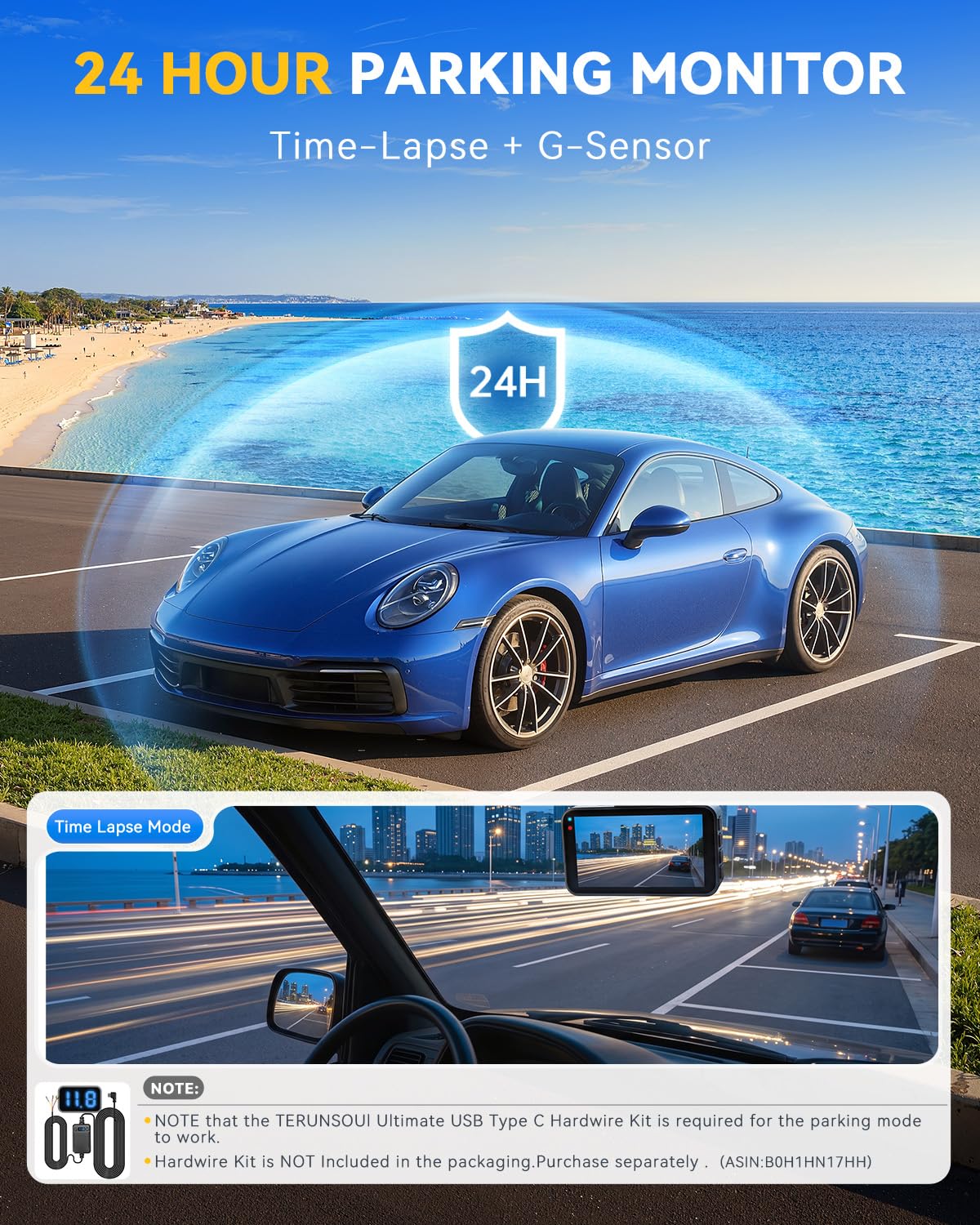 4K Dual Dash Cam with Night Vision