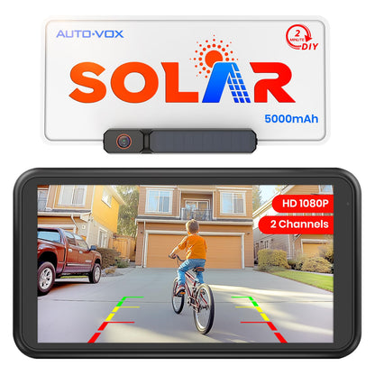 Solar Wireless Backup Camera with 1080P Monitor