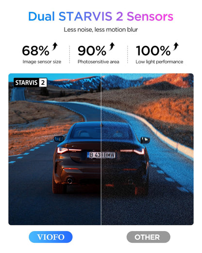 4K 60FPS Front and Rear Dash Cam