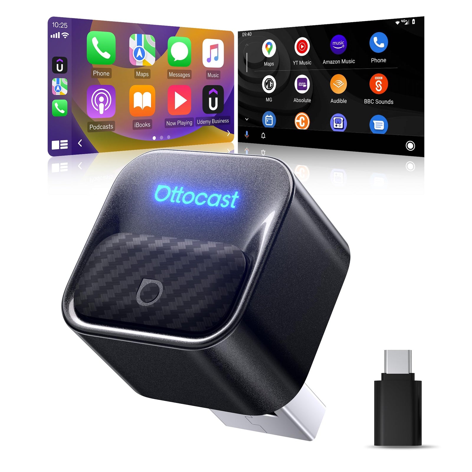 2-in-1 Wireless CarPlay & Android Auto Adapter