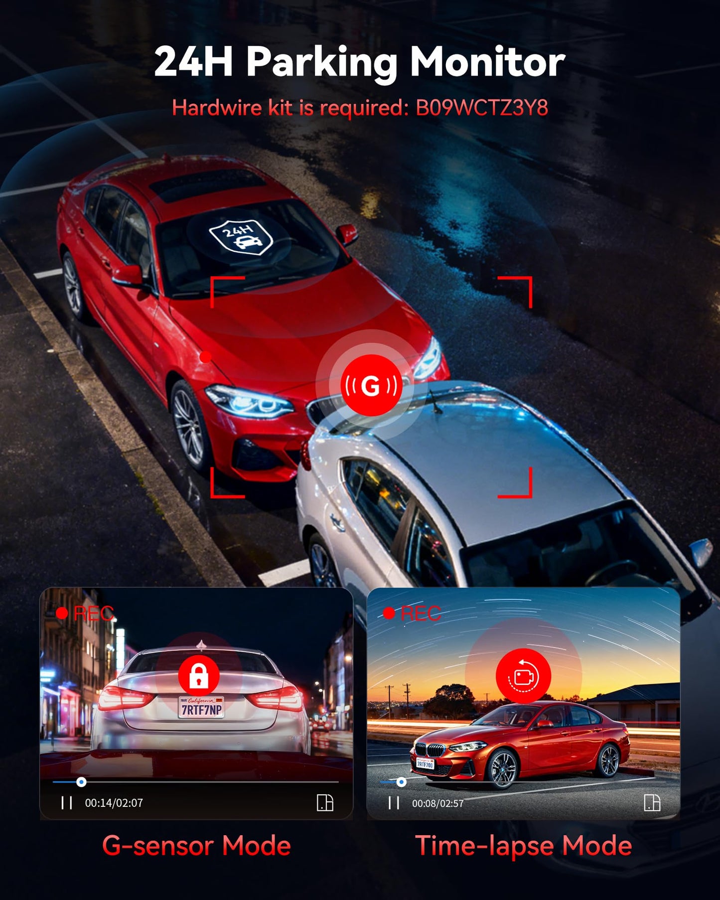 4K Dual STARVIS 2 Front and Rear Dash Cam