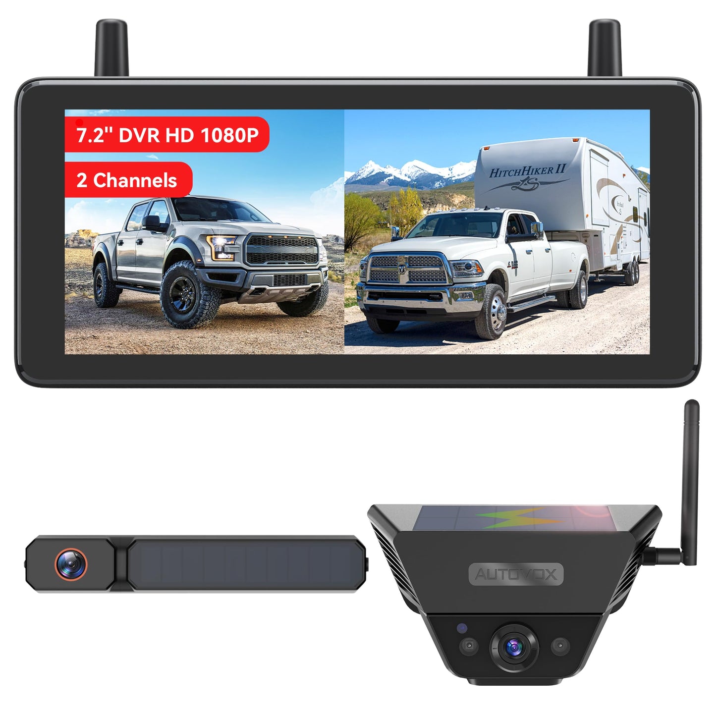 Solar Wireless Magnetic Backup Camera