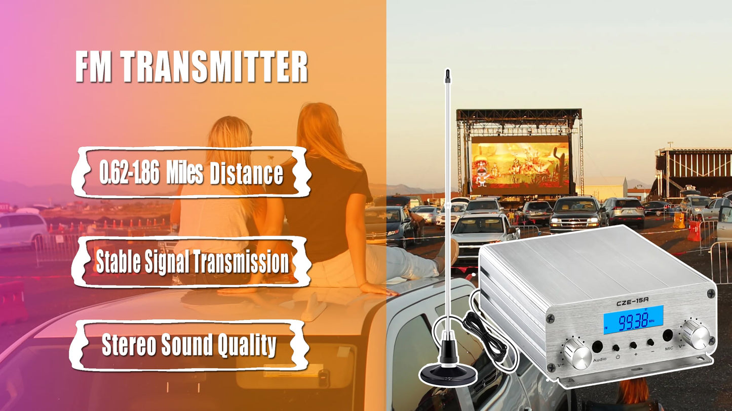 15W Long Range FM Broadcast Transmitter