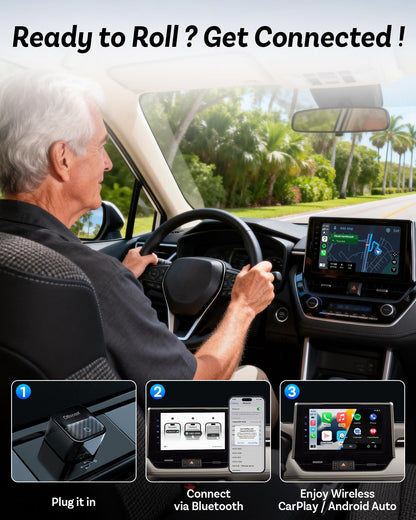 2-in-1 Wireless CarPlay & Android Auto Adapter