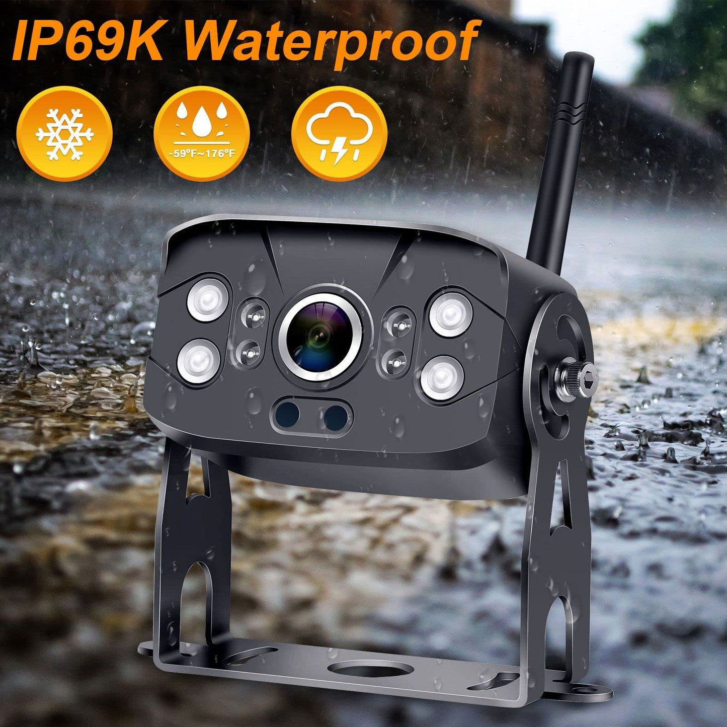 Wireless RV Backup Camera with 1080P Monitor